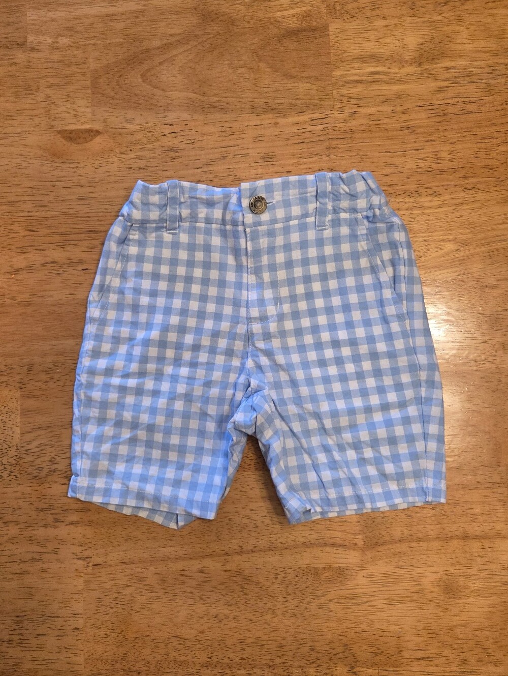 Janie And Jack Blue Gingham Shorts